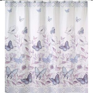 Avanti In The Garden Shower Curtain 72×72 Floral Polyester Bathroom Curtain